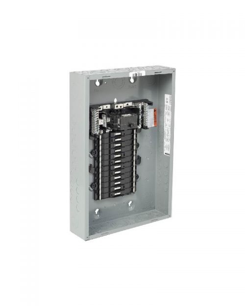 Caja con interior para centro de carga de 24 polos. 100 A. Monofásico. Con interruptor principal