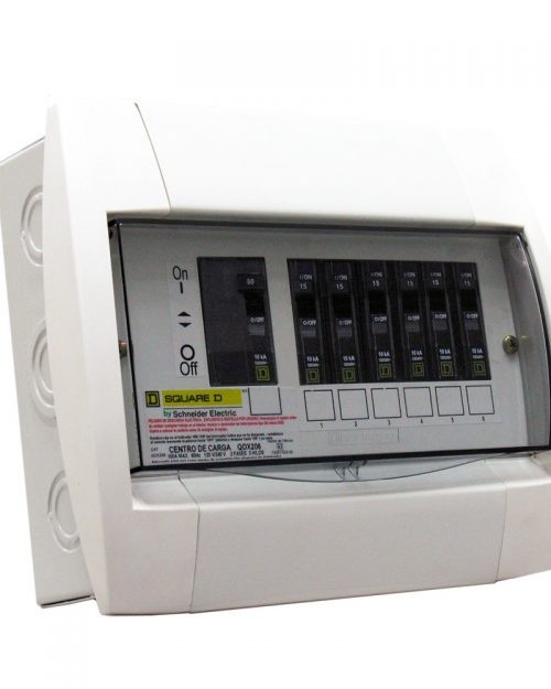 Centro de carga 2 + 6 polos (principal + derivados)