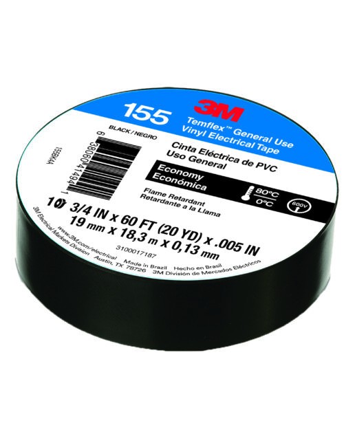 CINTA AISLANTE DE VINIL PARA USO GENERAL TEMFLEX 155 3M