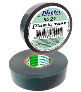 CINTA PARA AISLAR DE PVC No.21 19MM X 18 MTS COLOR GRIS, MARCA NITTO