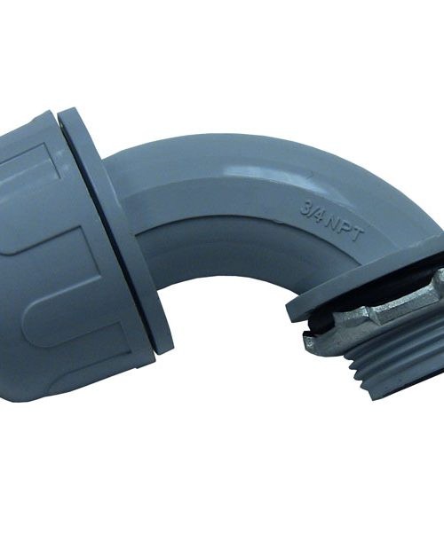 COINECTOR CURVO 90 PARA LIQUATITE NO METALICO DE 25MM MCA. CHD.