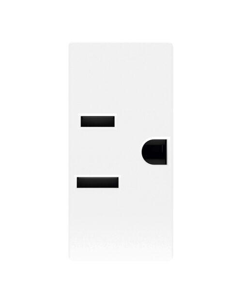 CONTACTO 2 POLOS MAS TIERRA CON PROTECCION INFANTIL BLANCO UNNO