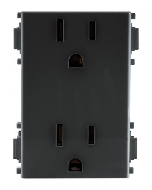 CONTACTO DUPLEX 2P+T 3 MODULOS BLACK | ALPHA | ESTEVEZ