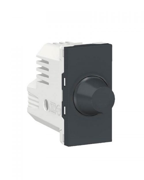 Dimmer giratorio para lamparas resistivas. 300W 127Vca. Grafito