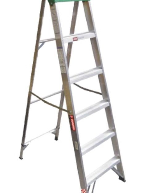 ESCALERA TIJERA ALUMINIO 3 PELDAÑOS  MAS  BASE  ALTURA 1.22M