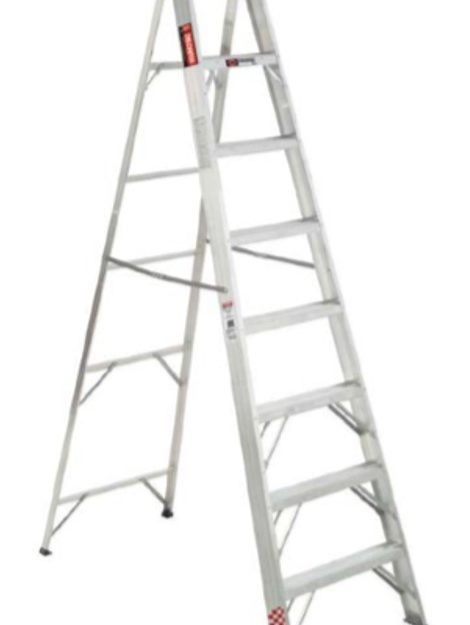 ESCALERA TIJERA DE ALUMINIO 6 PELDAÑOS  MAS  TAPA RANURADA